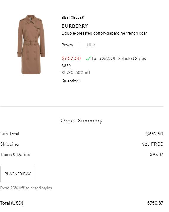 Burberry大衣2萬2傻眼價/ SHOPBOP黑五必買的西裝外套