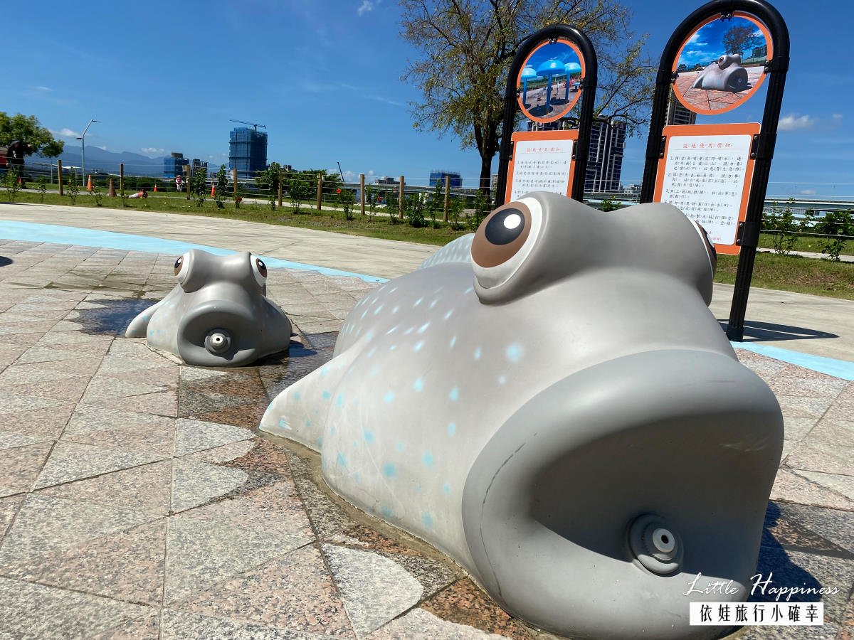新北熊猴森海世界水樂園免費入場，三重大都會公園可以玩水啦! 占地1500平方公尺超大場地，可愛海洋生物陪你玩水