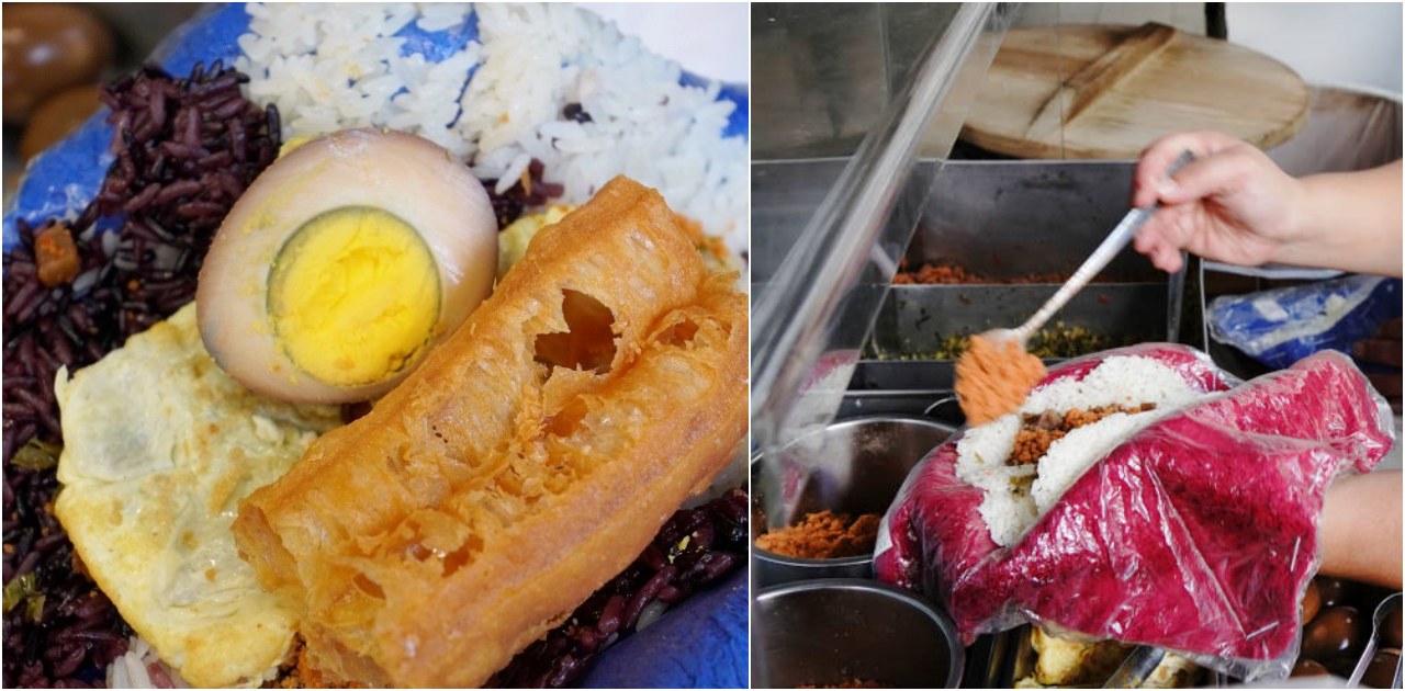 中山捷運站早餐推薦，朱媽媽傳統飯糰便宜又好吃，雙色雙蛋飯糰很少見 @依娃旅行小確幸